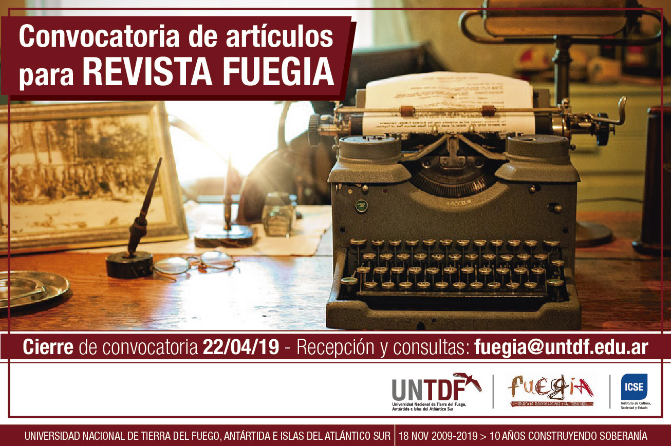 Photo of Abrió la 1ra. convocatoria 2019 de artículos para la Revista Fuegia