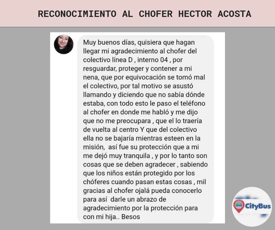 Photo of RÍO GRANDE Una usuaria reconoció a un chofer por cuidar a su hija y el mensaje se viralizó
