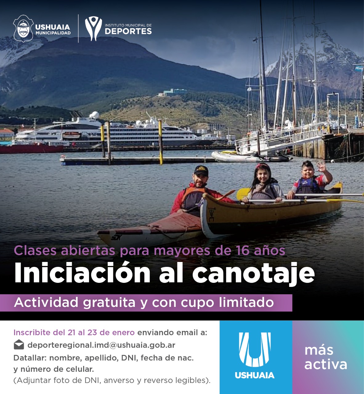 Photo of #Ushuaia CLASES ABIERTAS DE INICIACIÓN AL CANOTAJE