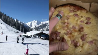 Photo of Pidió dos pizzas en un centro de esquí y cuando vio el ticket quedó aterrado con el precio