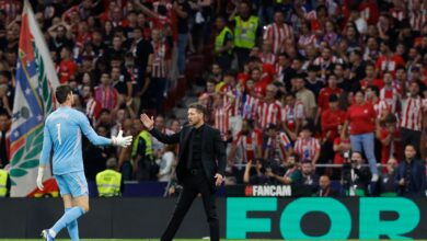 Photo of Diego Simeone, tras la agresión de los hinchas de Atlético de Madrid a Thibaut Courtois: “Sanción al que provoca, así equilibramos”