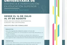 Photo of Inscripciones para la Diplomatura Superior Universitaria de Docencia e Investigación en Educación Superior