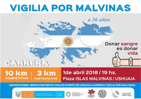 Photo of LA «CARRERA VIGILIA POR MALVINAS» PROMOVERÁ LA DONACIÓN DE SANGRE JUNTO AL HOSPITAL USHUAIA