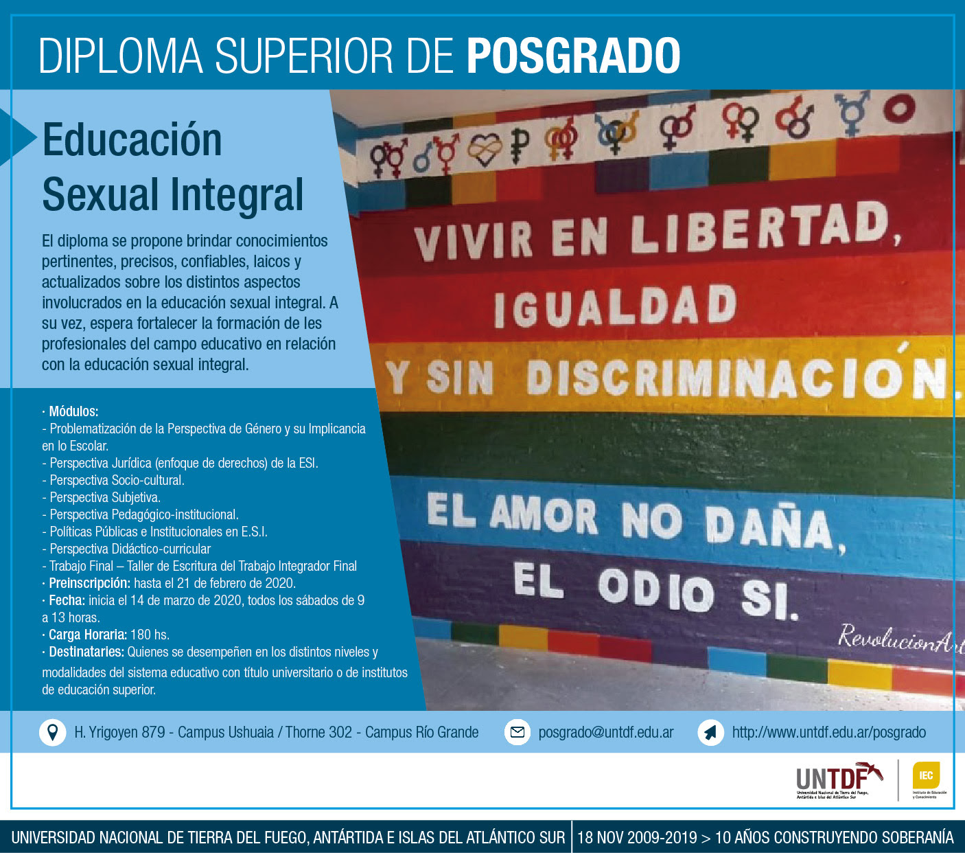 Photo of La UNTDF dictará el Diploma Superior de Posgrado en Educación Sexual Integral