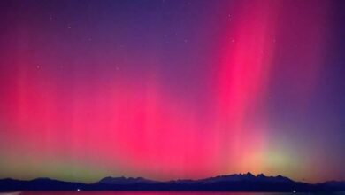 Photo of Tormentas solares provocaron auroras australes y generaron un espectáculo de luces y colores en el cielo Ushuaia y la Antártida