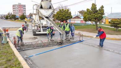 Photo of Continúan los trabajos de hormigonado sobre la Av. San Martín