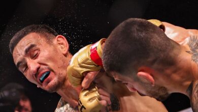 Photo of El impactante nocaut con el que Ilia Topuria mandó a la lona a Max Holloway y retuvo su cinturón en el UFC 308