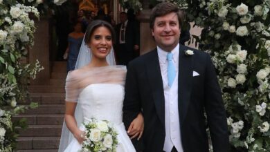 Photo of En fotos. Todos los invitados a la boda de Taina Laurino y Georgie Neuss en la Basílica del Santísimo Sacramento