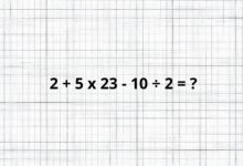 Photo of El desafío matemático solo apto para genios: ¿cuánto es 2+5×23-10÷2?