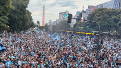 Photo of Impresionante recibimiento a Racing en el Obelisco tras la consagración en la Copa Sudamericana