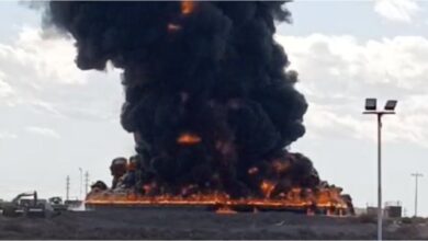 Photo of Incendio en Vaca Muerta: fuego en una planta de residuos petroleros