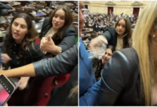 Photo of Gritos y un vaso de agua volador: las libertarias se pelearon entre ellas en plena sesión