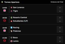 Photo of Partidos de hoy por los octavos de final del Torneo Apertura 2025: horarios, TV y cómo ver online