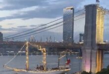 Photo of Un buque de la armada mexicana chocó contra un puente en Nueva York