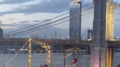 Photo of Un buque de la armada mexicana chocó contra un puente en Nueva York
