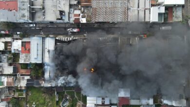 Photo of Video: así fue el momento en el que colapsó el techo de la pañalera que se incendió en Lomas del Mirador