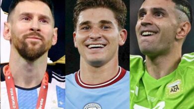 Photo of Juegan Messi, Julián Álvarez y el Dibu Martínez
