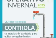 Photo of Operativo Invierno 2025: recomendaciones para proteger las cañerías del congelamiento