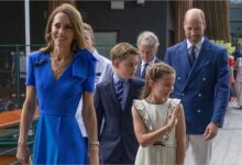 Photo of Kate Middleton lució un elegante vestido azul en la final de Wimbledon
