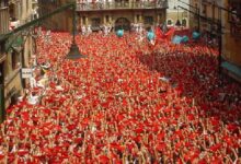 Photo of Pamplona dio inicio al festival de San Fermín, con sus tradiconales encierros de toros