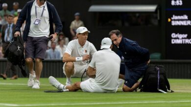 Photo of Wimbledon: Sinner avanzó a cuartos de final por la lesión de Dimitrov y Djokovic logró una importante remontada
