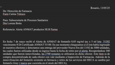 Photo of El documento que revela que Rosario alertó a la Anmat en febrero del fentanilo contaminado y no hicieron nada hasta mayo​El documento que revela que Rosario alertó a la Anmat en febrero del fentanilo contaminado y no hicieron nada hasta mayo 
