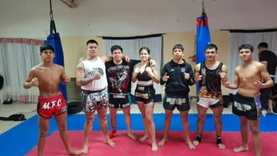 Photo of Integrantes del Team Muñoz Fight Club pelean en Río Gallegos
