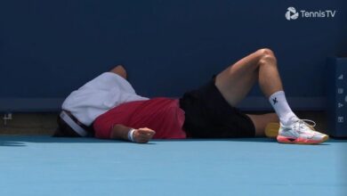Photo of Tensión en el Masters 1000 de Cincinnati: un tenista sufrió un golpe de calor y tuvo que abandonar el partido